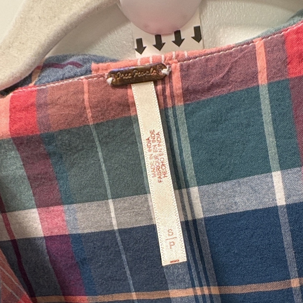 FREE PEOPLE MULTICOLOR PLAID SHIRT - Picture 2 of 6